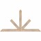 Ekena Millwork Saratoga Smooth Timber Gable Bracket, Douglas Fir, 60"W x 32"H x 3 1/2"D x 3 1/2"F, 13/12 Pitch GBW060X32X0404SAR00SDF - alternate 1